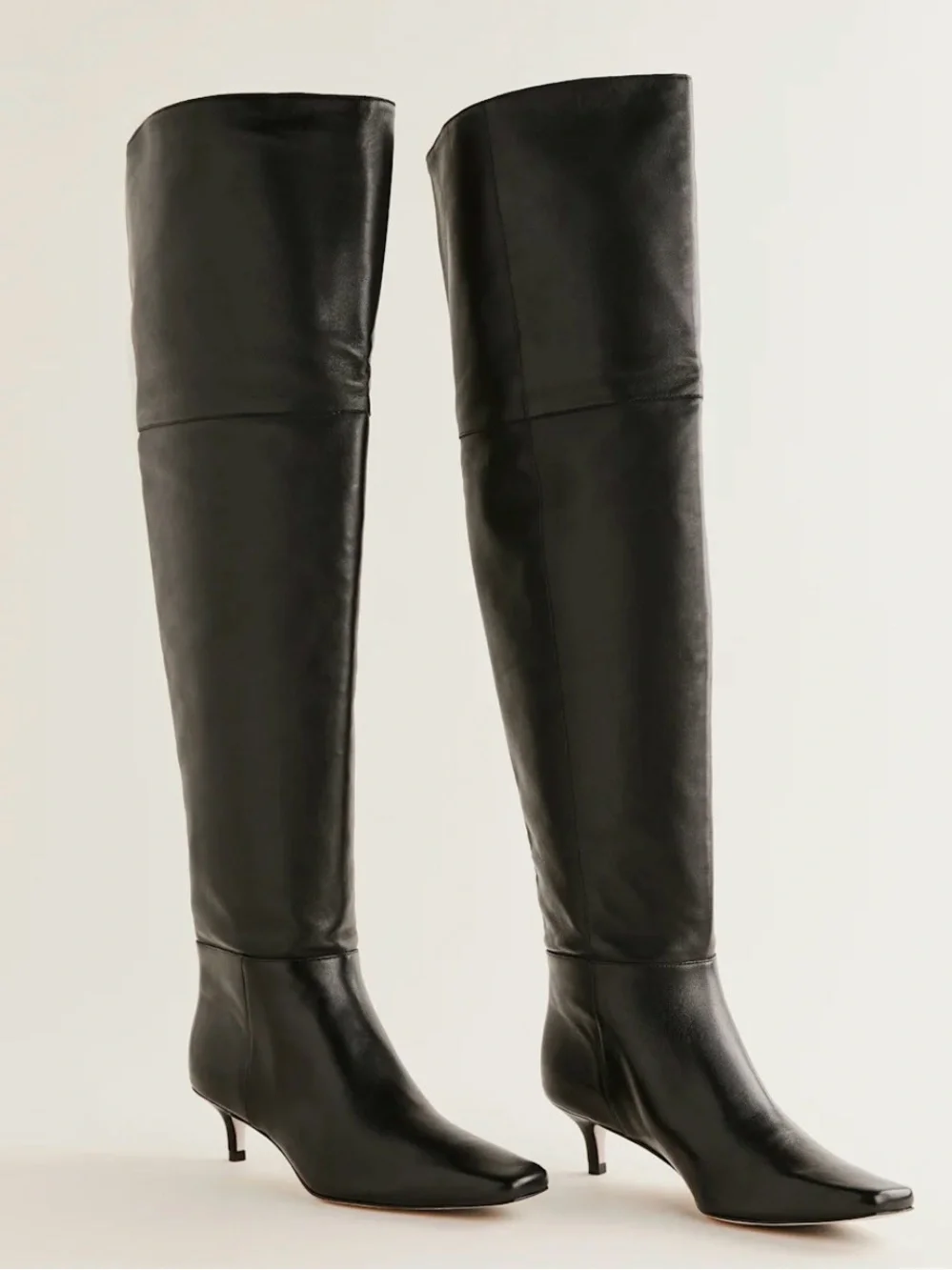 Reformation Black Over-the-Knee Pointed-Knee Boot - US size 7 - NWT